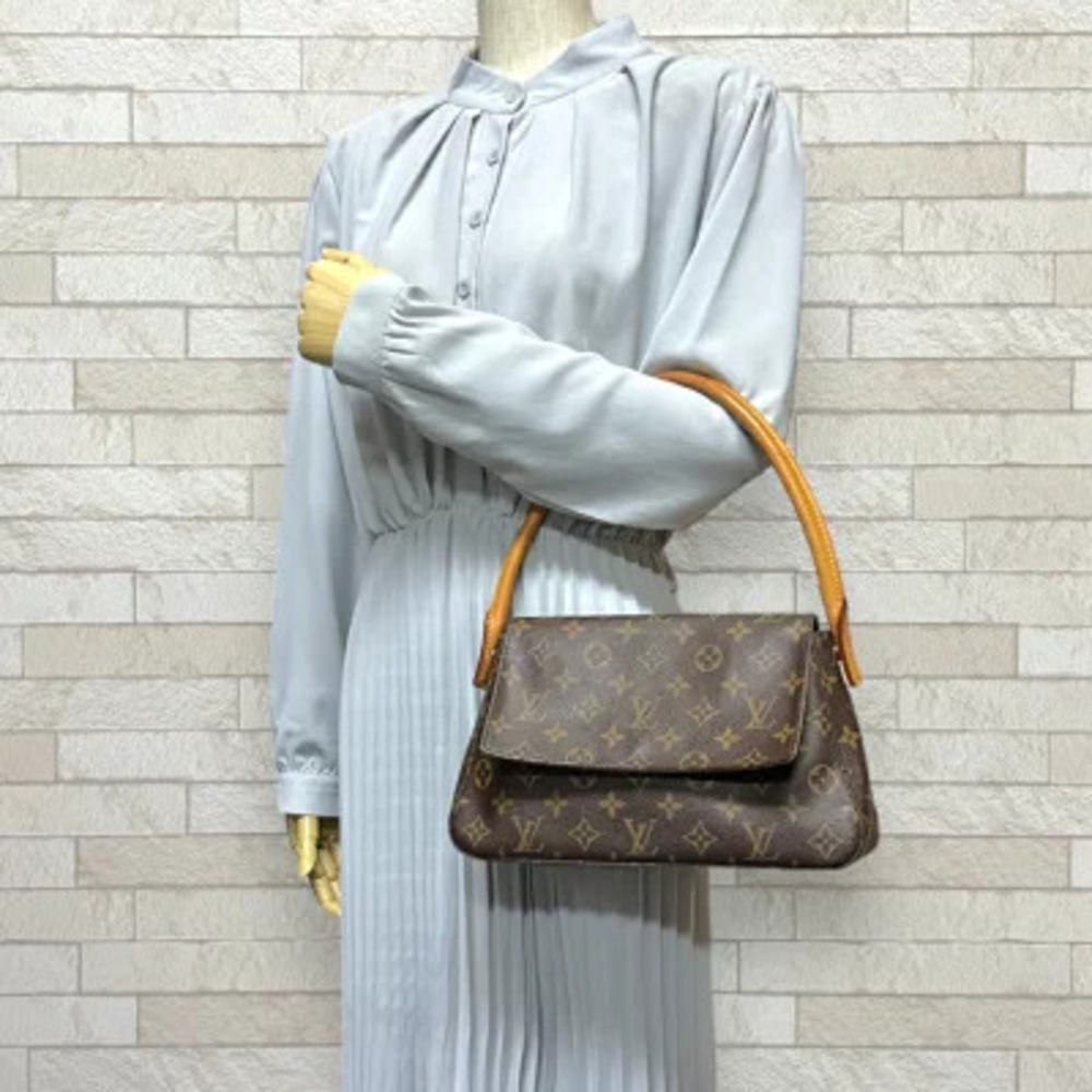 Louis Vuitton Handbag Canvas Brown Looping Monogram